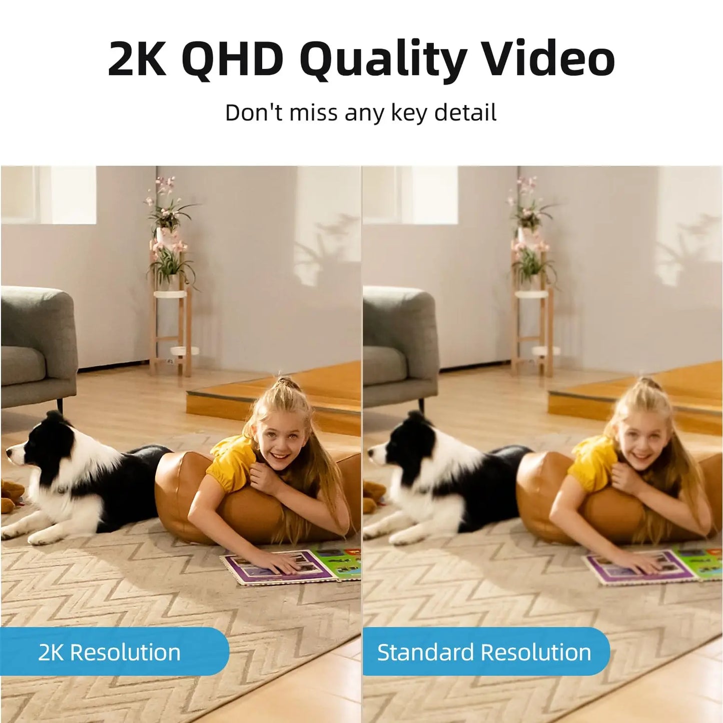 AOSU 3MP 5G/2.4GHz Baby Monitor WiFi Security Camera Indoor 6X Zoom 2-Way Audio Surveillance CCTV Camera Work with Alex