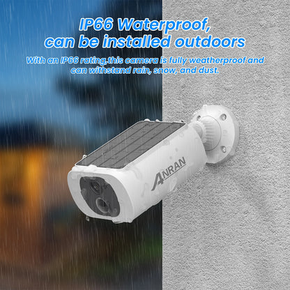 ANRAN 2K Solar Security Camera 3MP Outdoor Wireless 2.4G WIFI Camera Battery Camera Floodlight Color Night Vision Can't Add NVR