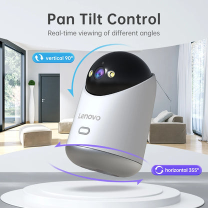 Lenovo 5MP WiFi Camera Smart Home Indoor IP Camera Full Color Night Auto Tracking Security CCTV Surveillance Baby Monitor