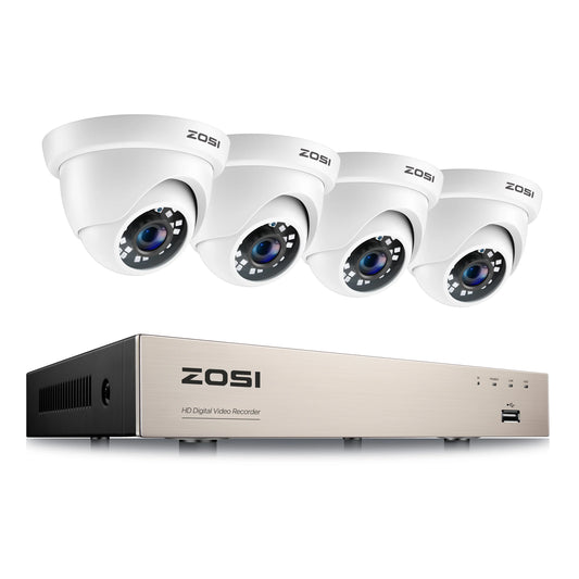 ZOSI 1080P H.265+ Security Camera System 8CH Wired DVR Kit 2MP IR Night Vision Motion Detection Video Surveillance Set