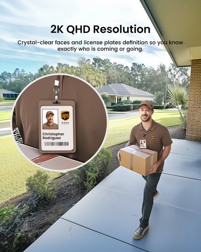 AOSU 3MP Solar Camera System 2 Cam Kit Wireless Camera System Outdoor 5000mAh Battery Wifi Camera AI Detection CCTV Camera Kit