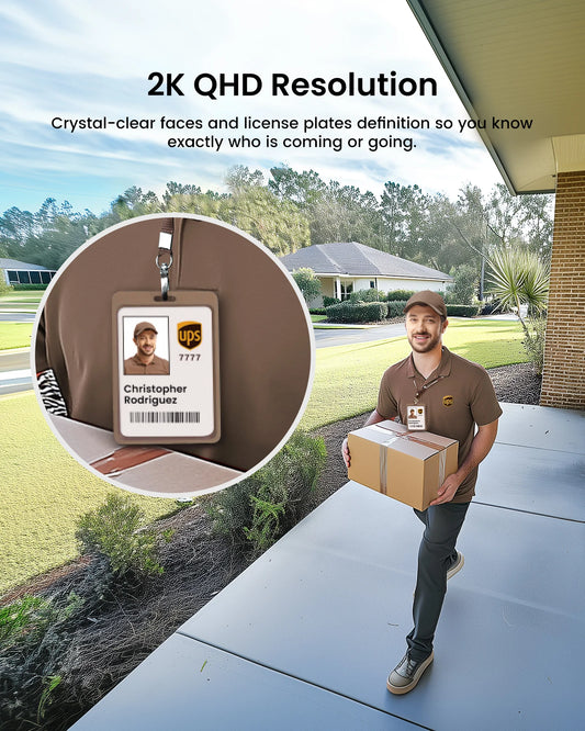 AOSU 3MP Solar Camera System 2 Cam Kit Wireless Camera System Outdoor 5000mAh Battery Wifi Camera AI Detection CCTV Camera Kit