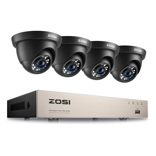 ZOSI 1080P H.265+ Security Camera System 8CH Wired DVR Kit 2MP IR Night Vision Motion Detection Video Surveillance Set