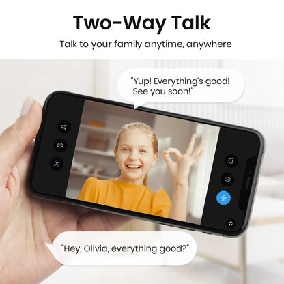 AOSU 3MP 5G/2.4GHz Baby Monitor WiFi Security Camera Indoor 6X Zoom 2-Way Audio Surveillance CCTV Camera Work with Alex